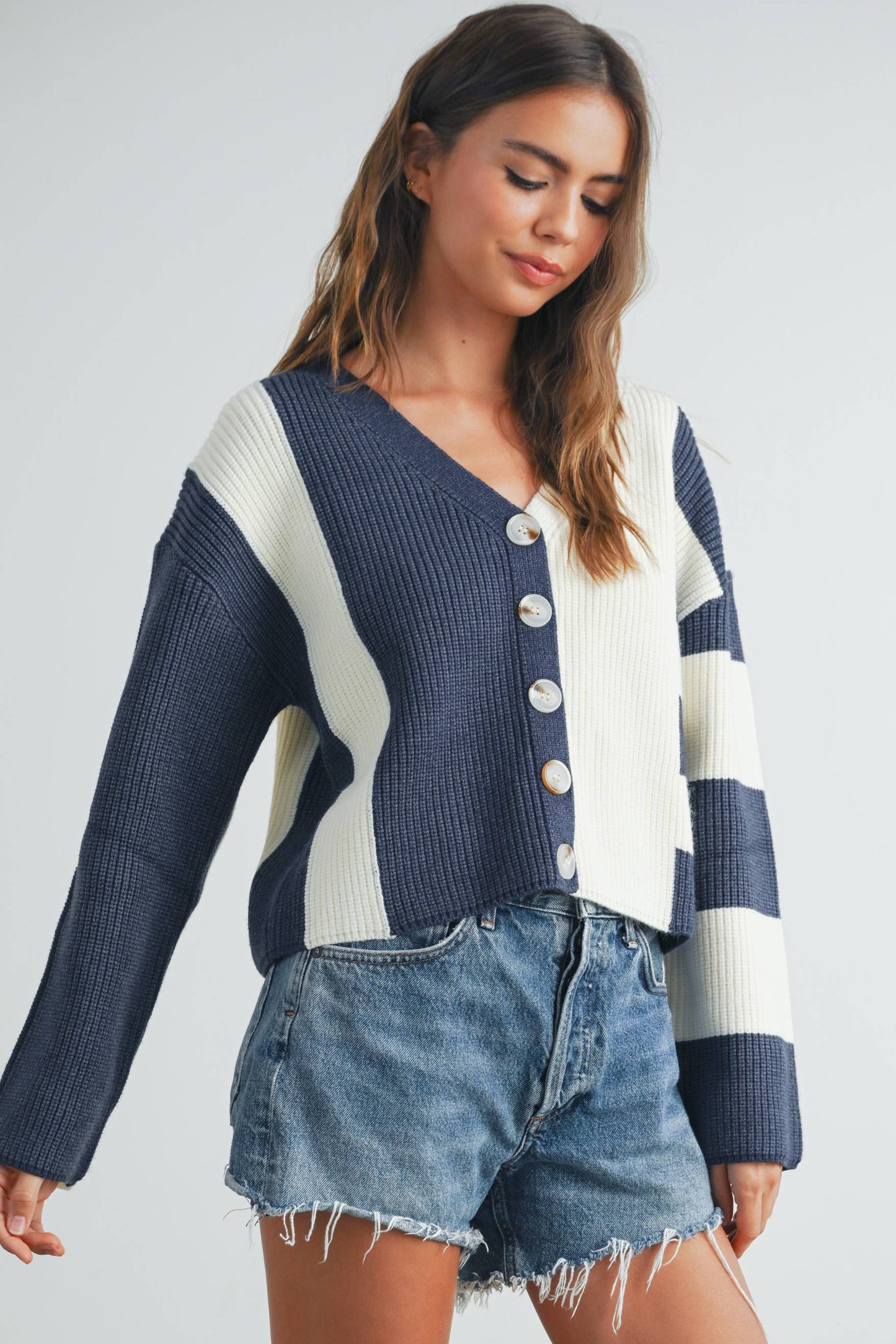 Color Block Cardigan