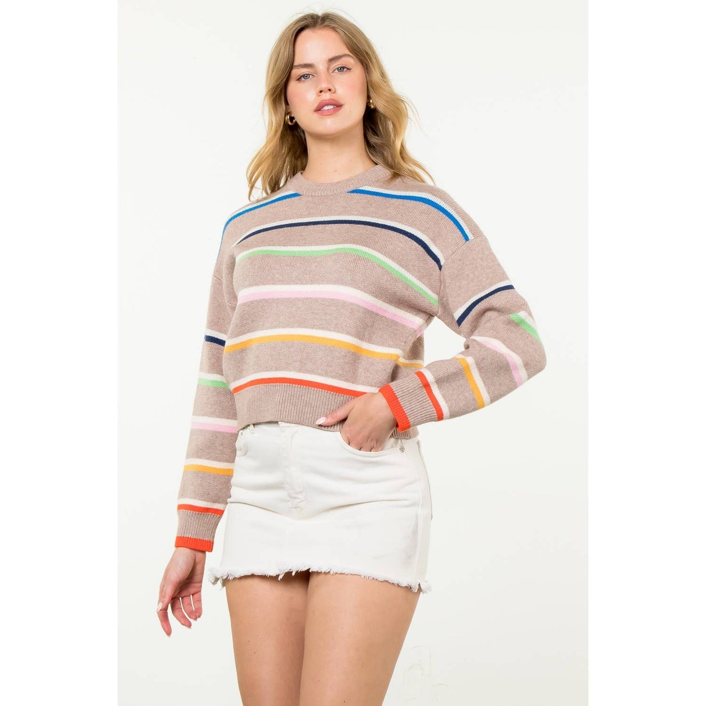 Striped Knit Sweater