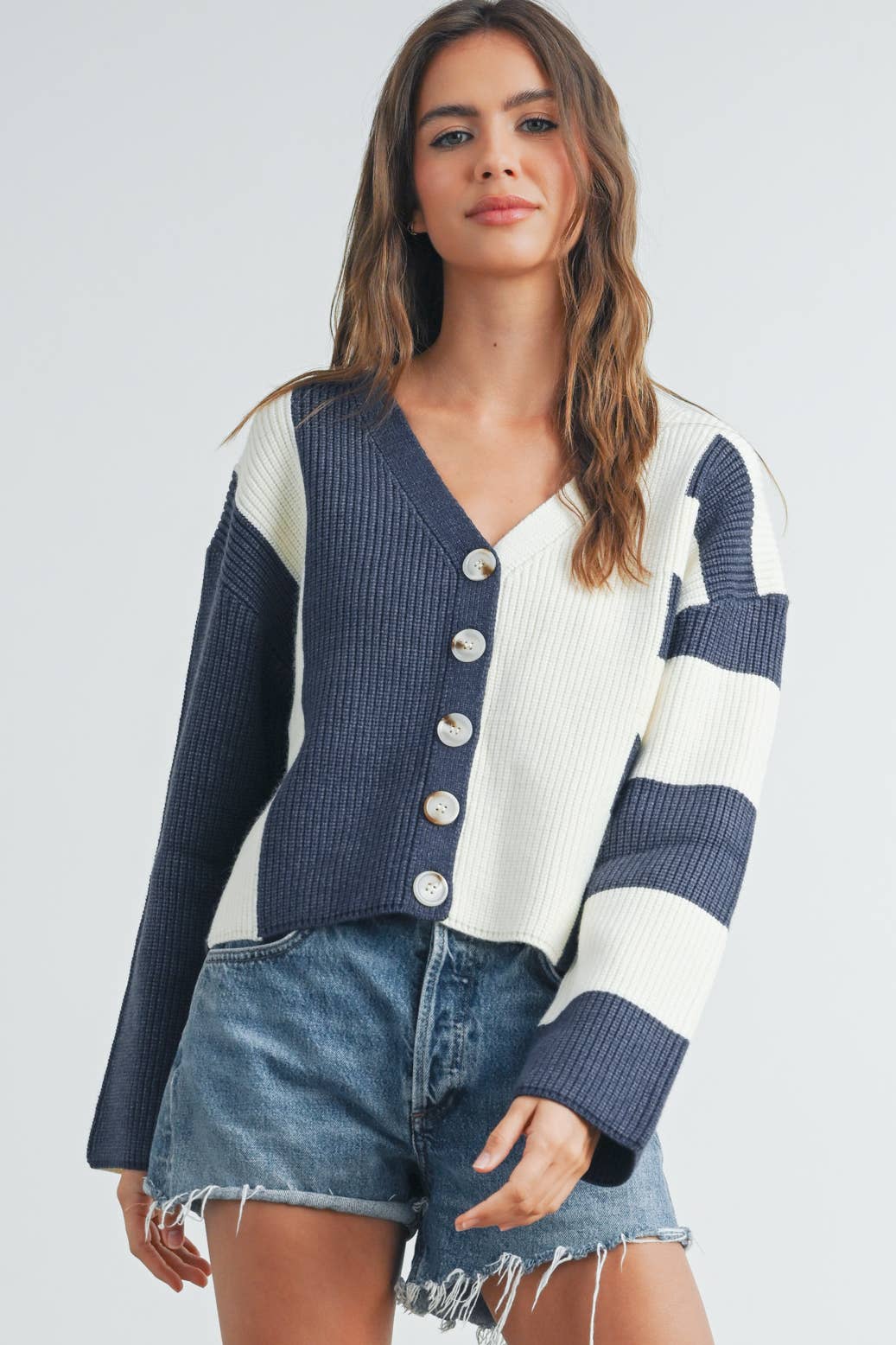 Color Block Cardigan