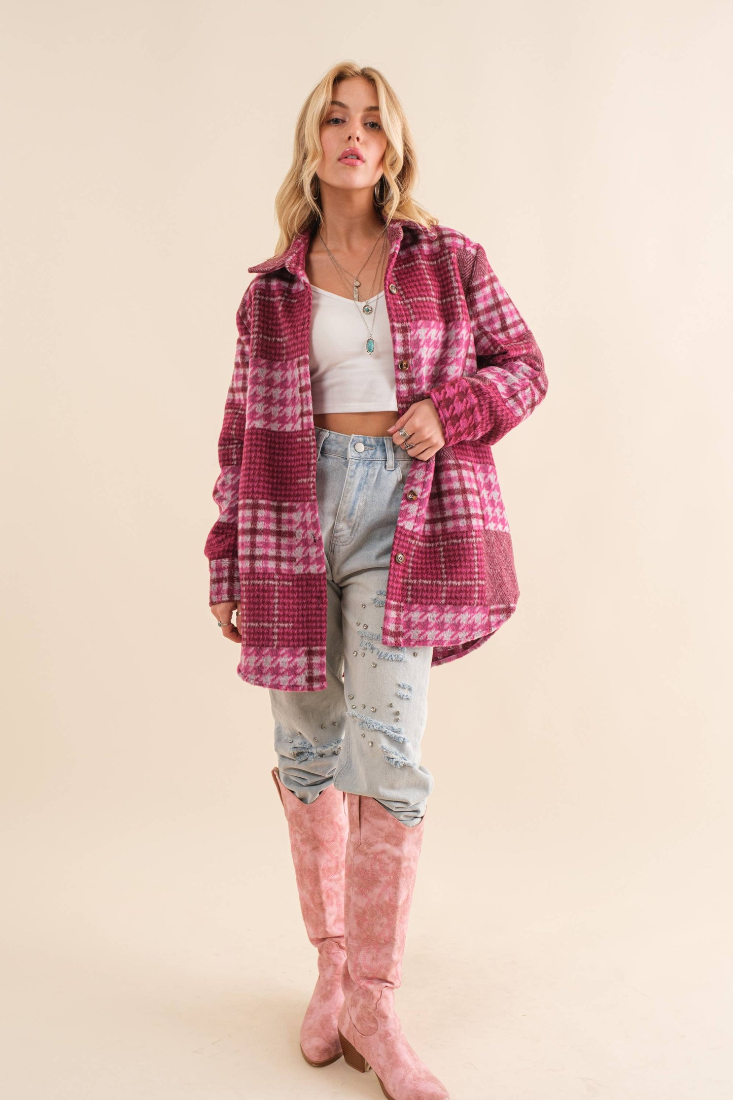 Gingham Plaid Shacket (More Colors)