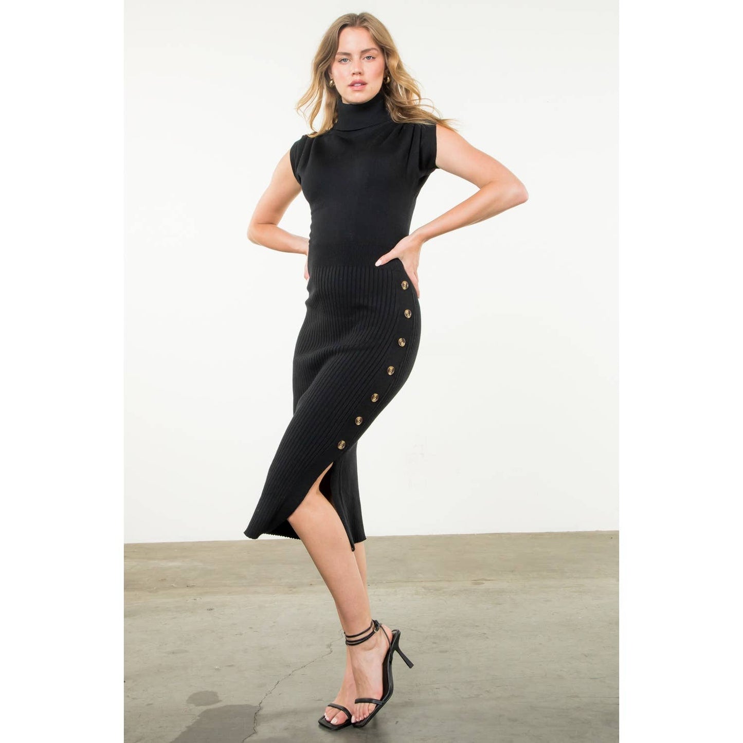 Turtleneck Midi Dress (More Colors)