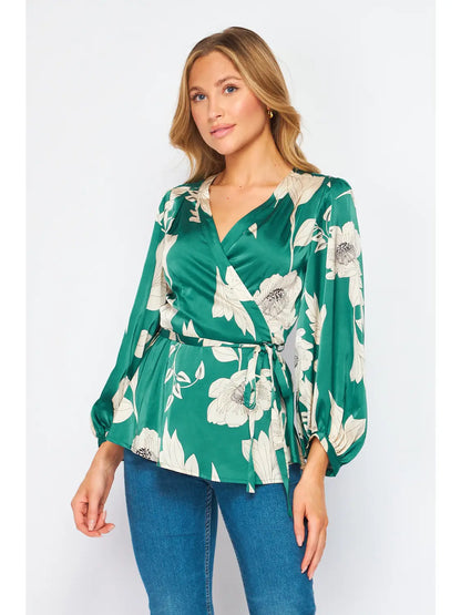 Floral Satin Top