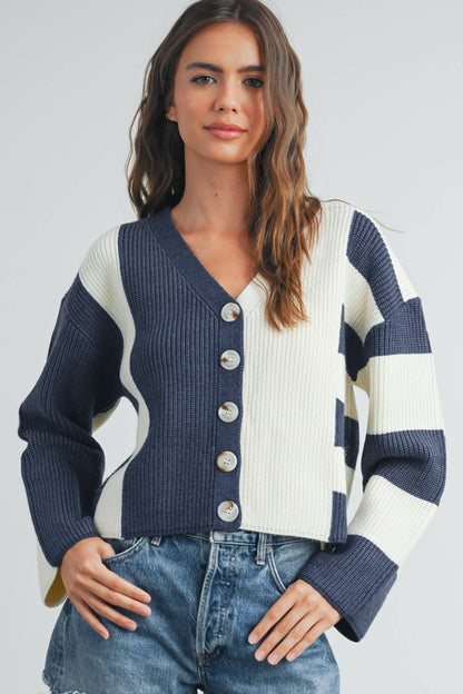 Color Block Cardigan