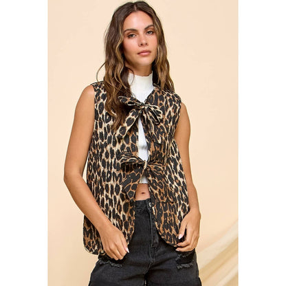 Leopard Quilted Vest