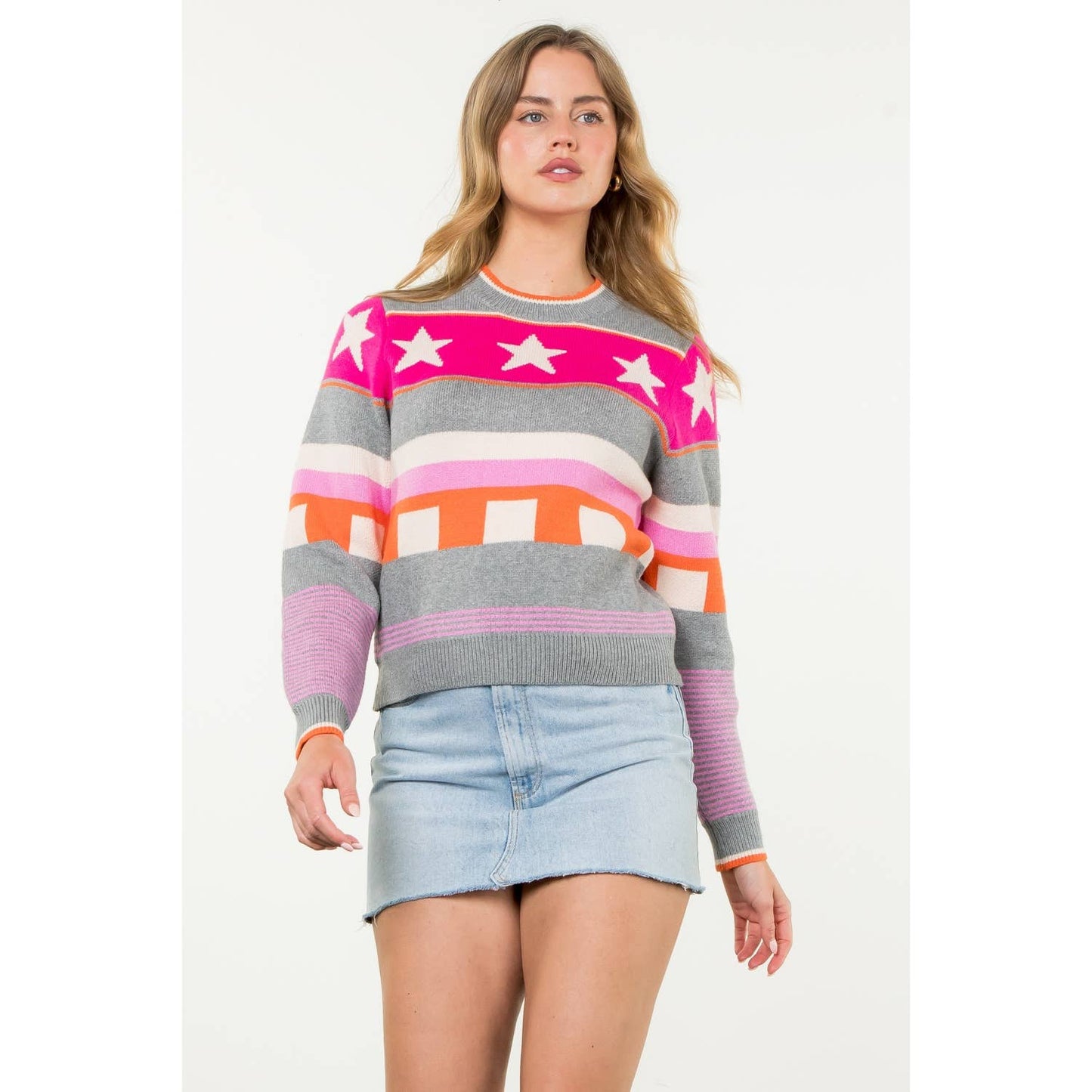 Multi Color Pattern Sweater