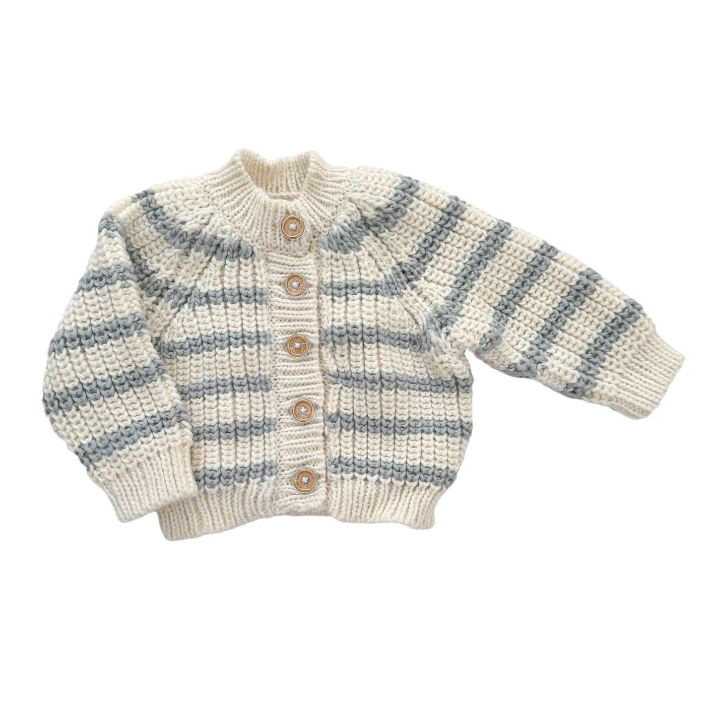 Rib Knit Striped Cardigan