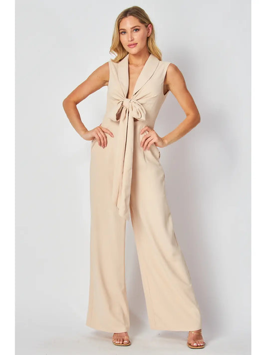 Front Tie Jumpsuit