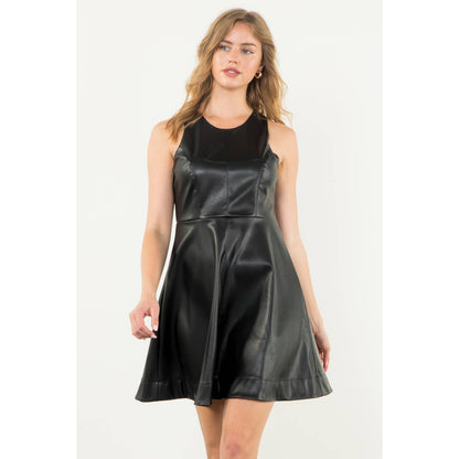 Sleeveless Leather Dress