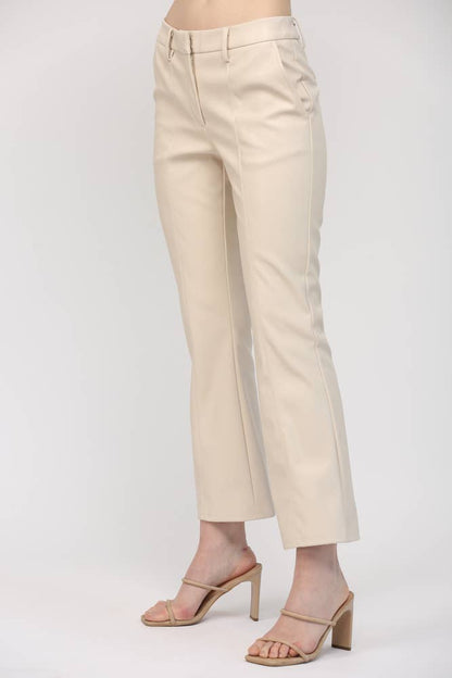 Faux Leather Flare Pant