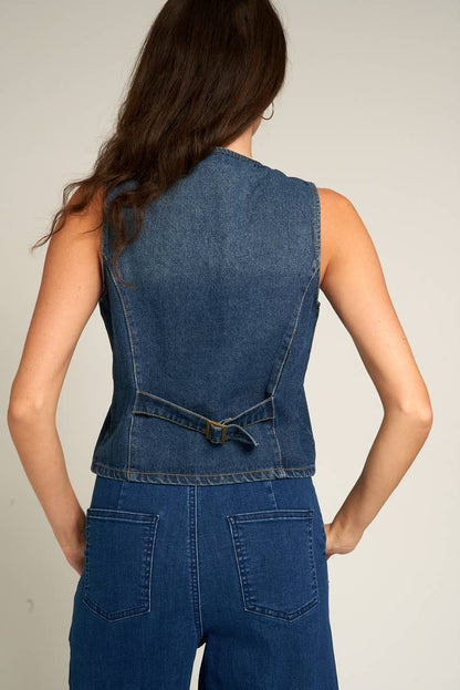 Sleeveless Denim Vest