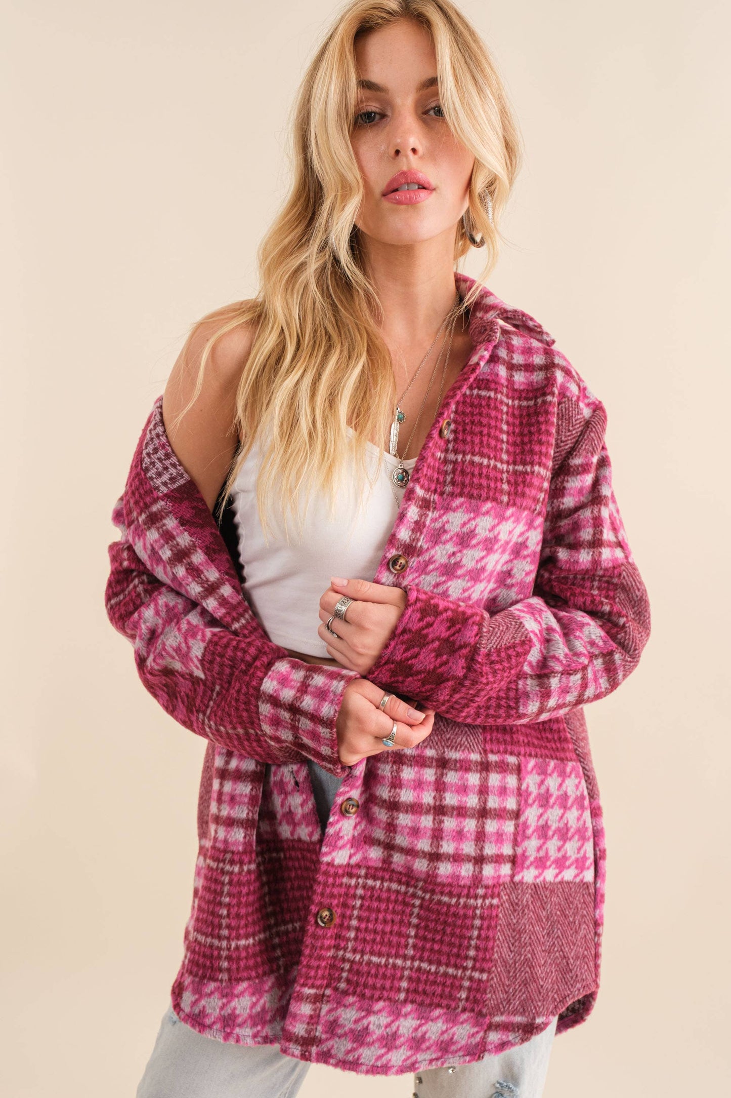 Gingham Plaid Shacket (More Colors)