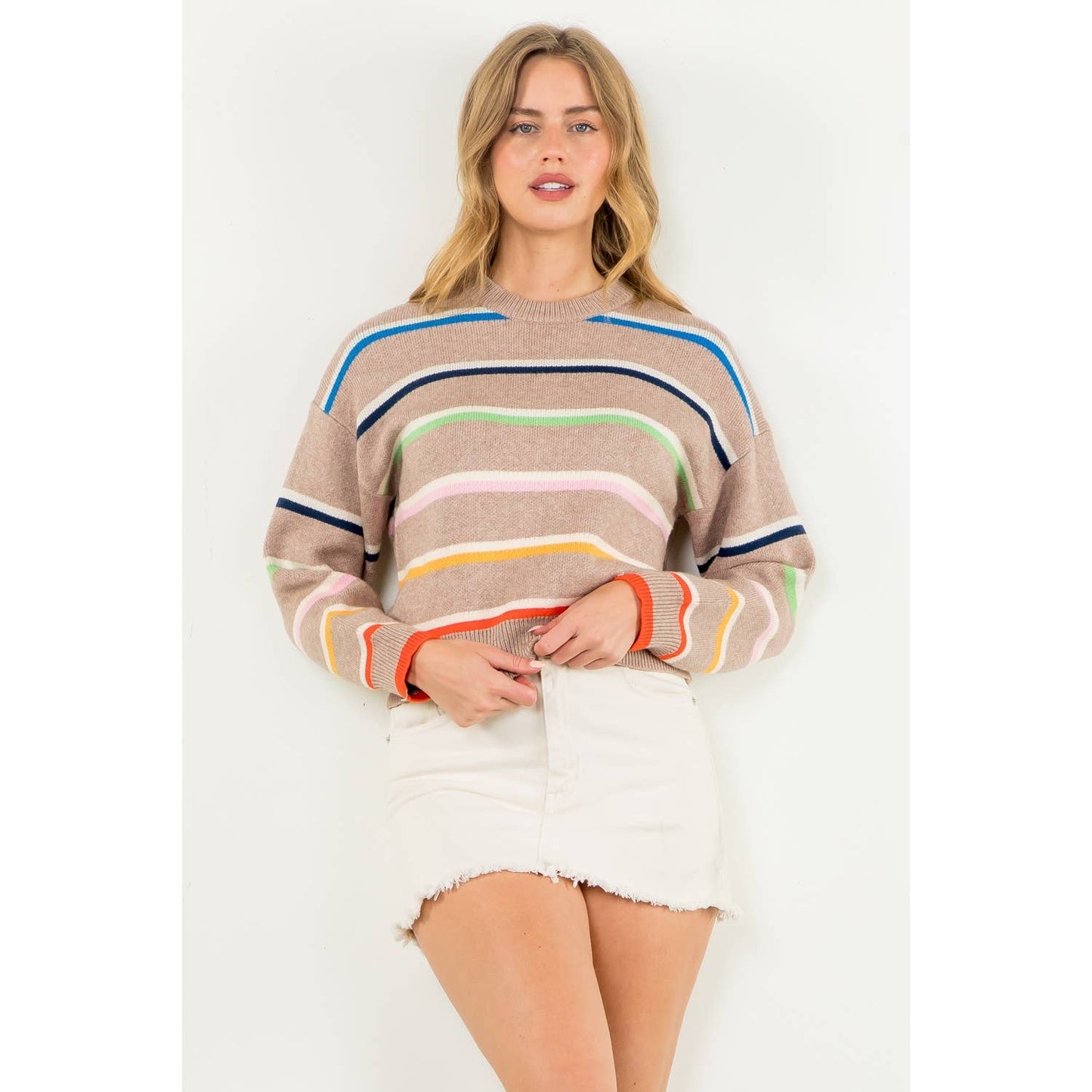 Striped Knit Sweater