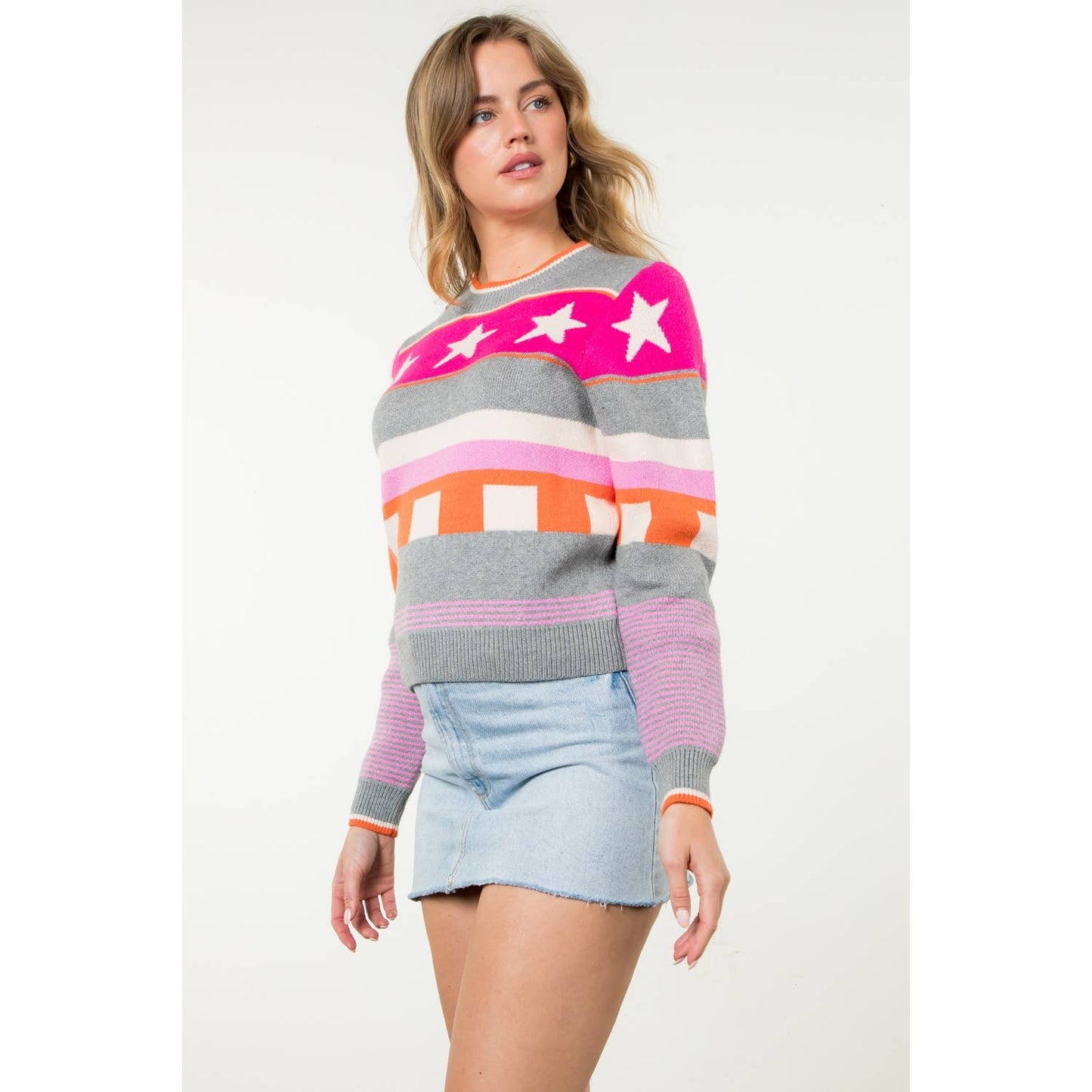 Multi Color Pattern Sweater