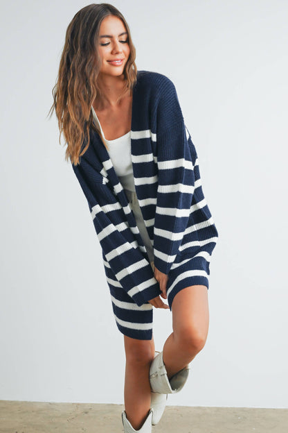 Striped Maxi Cardigan