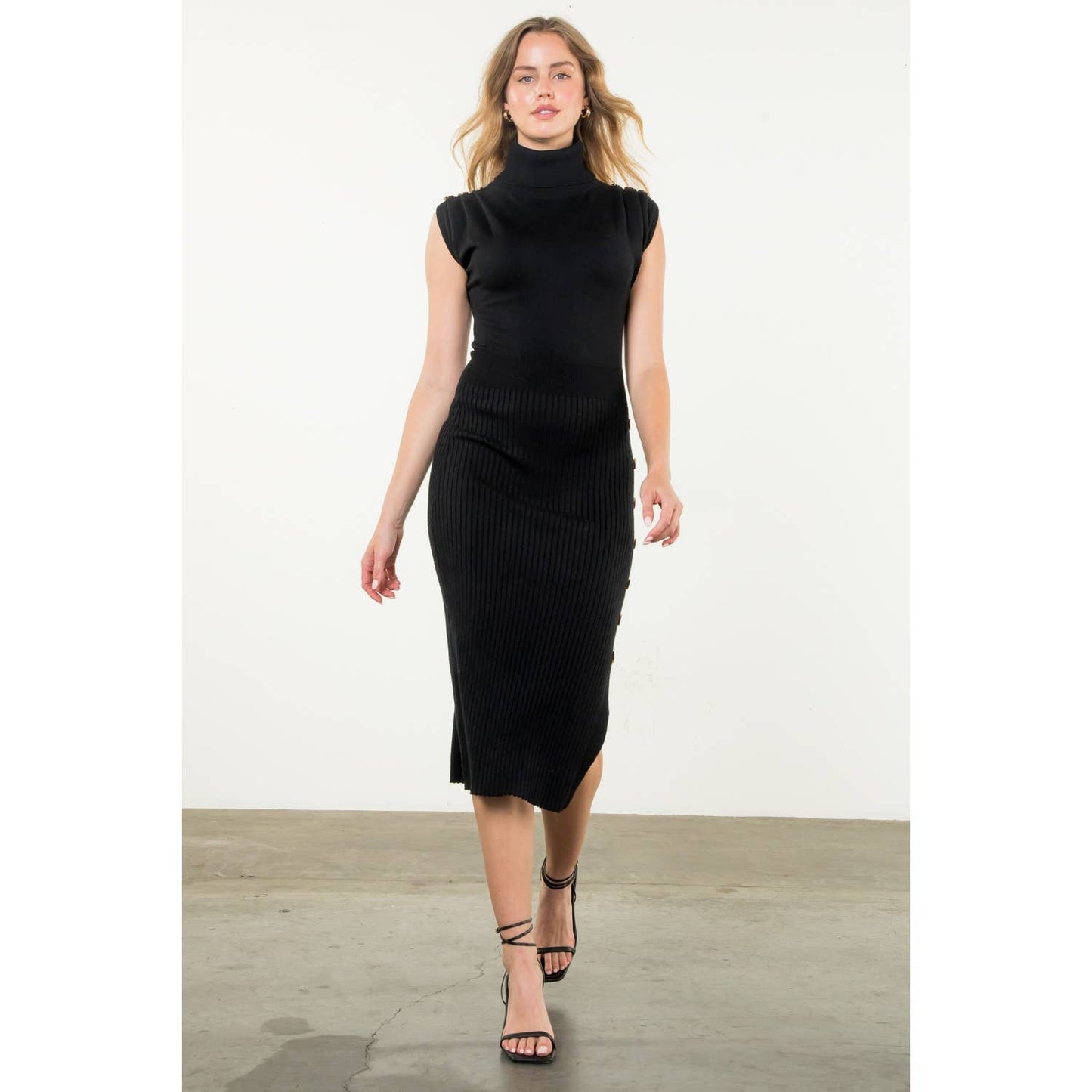 Turtleneck Midi Dress (More Colors)