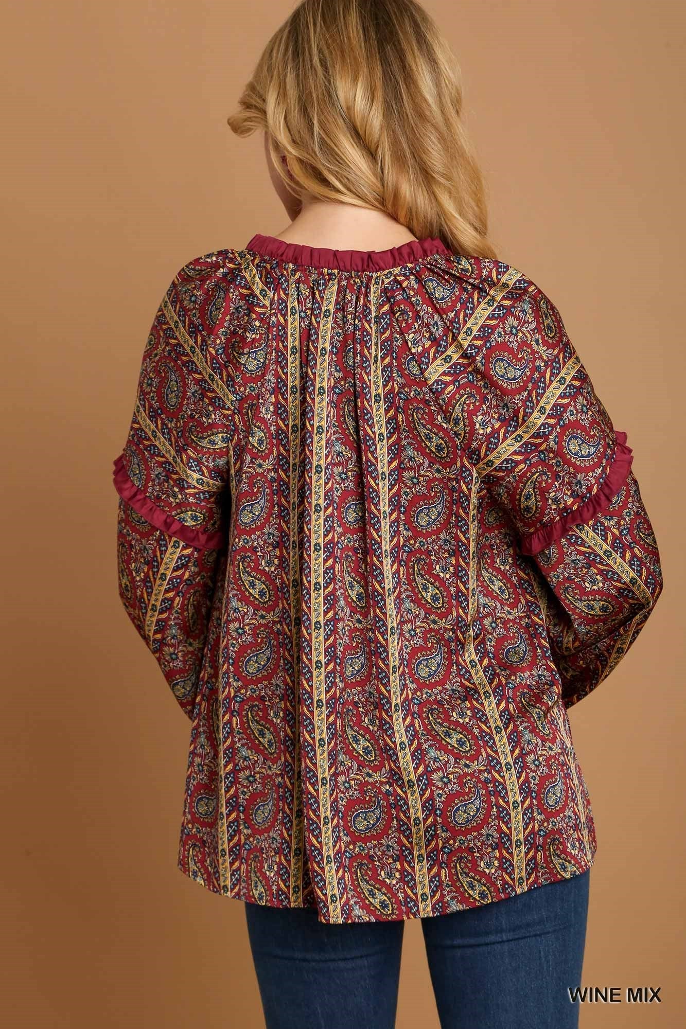 Paisley Printed Blouse (More Colors)