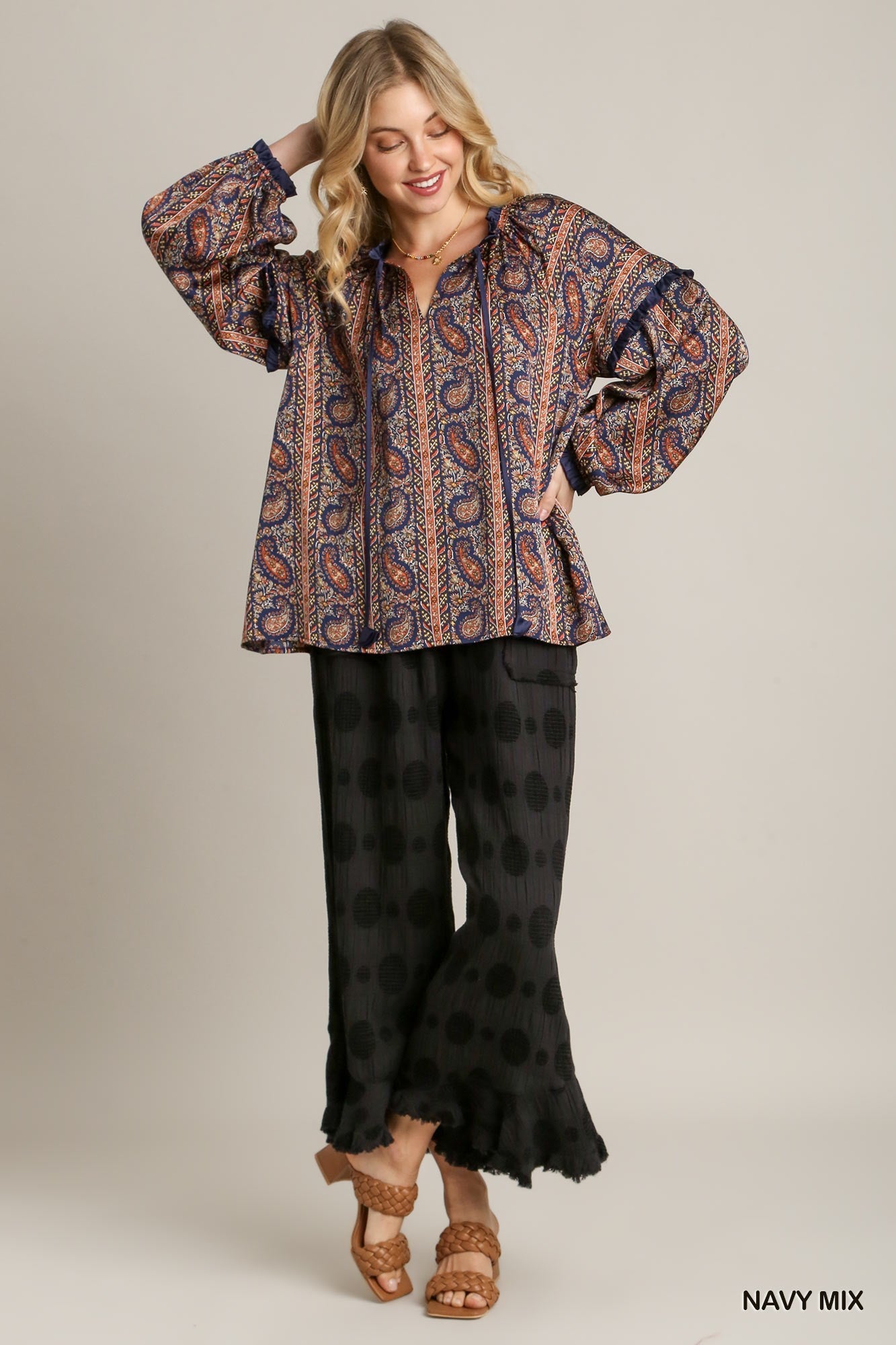 Paisley Printed Blouse (More Colors)