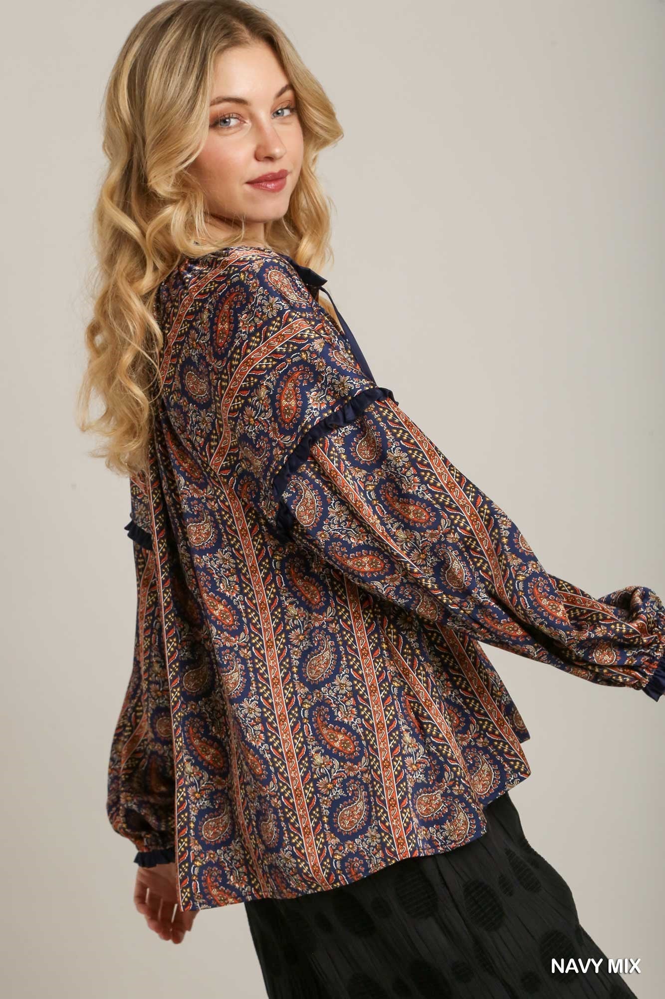 Paisley Printed Blouse (More Colors)