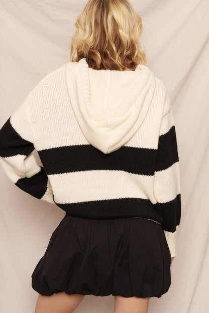 Striped Hooded Sweater