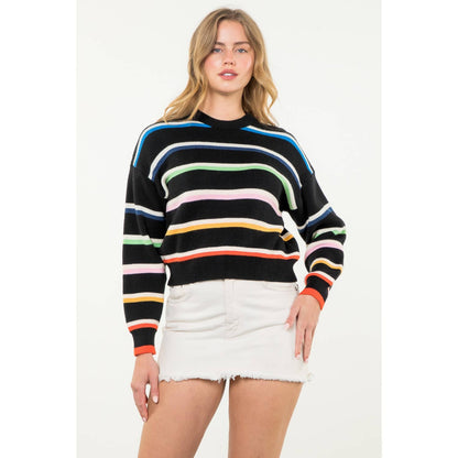 Striped Knit Sweater