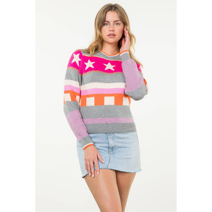 Multi Color Pattern Sweater