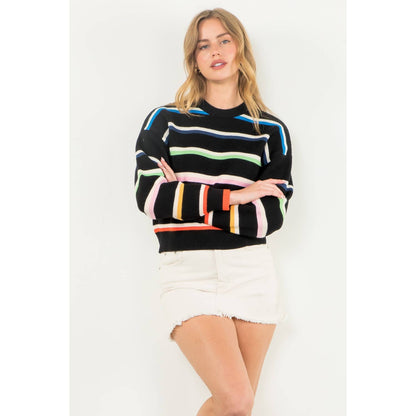 Striped Knit Sweater