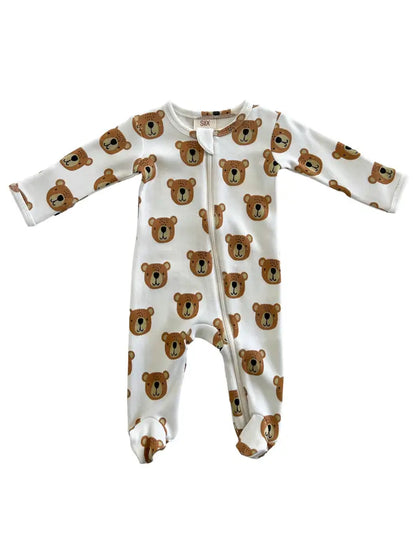 Baby Bear Zip Footie