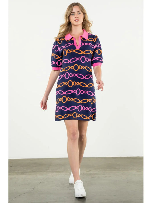 Chain Print Dress