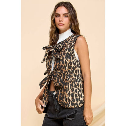 Leopard Quilted Vest