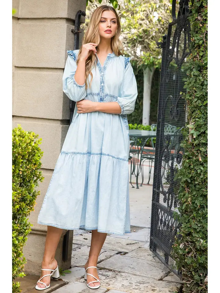 Denim Midi Dress