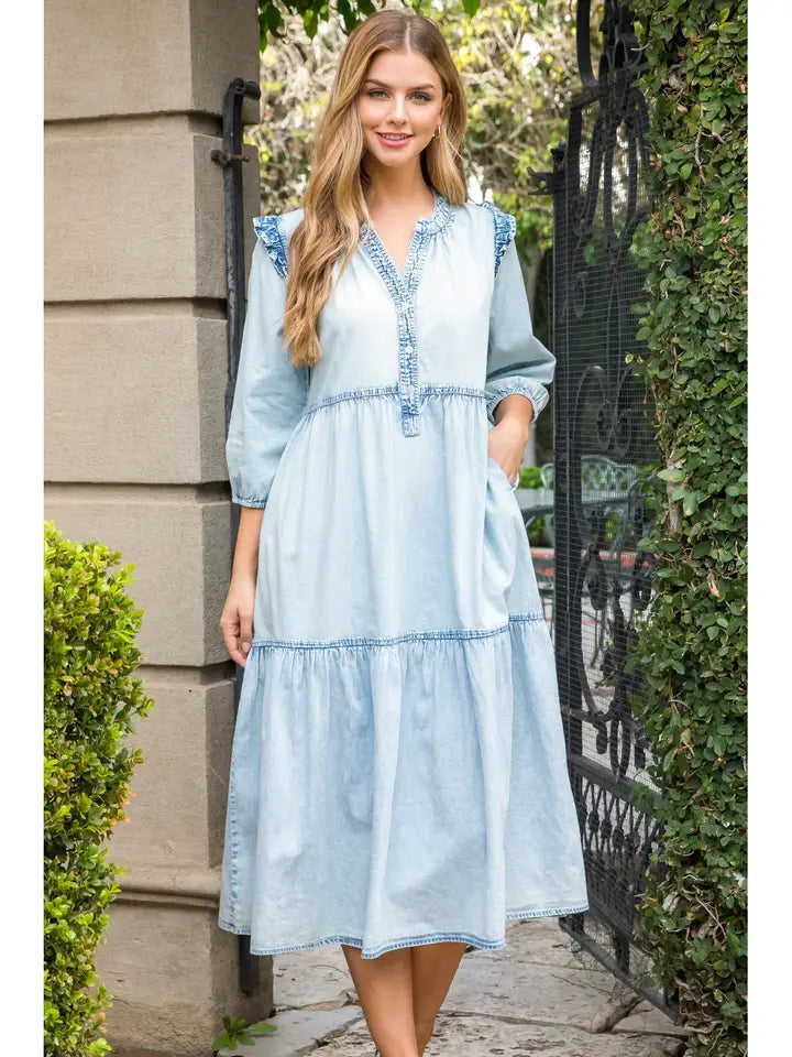 Denim Midi Dress