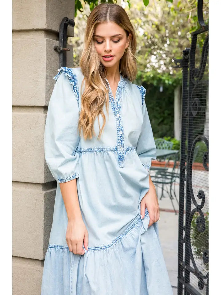 Denim Midi Dress