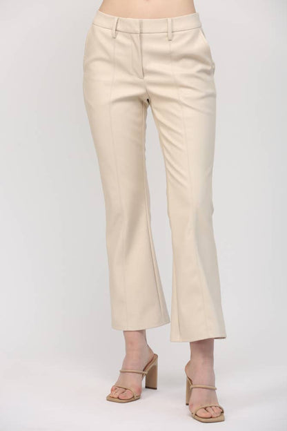 Faux Leather Flare Pant