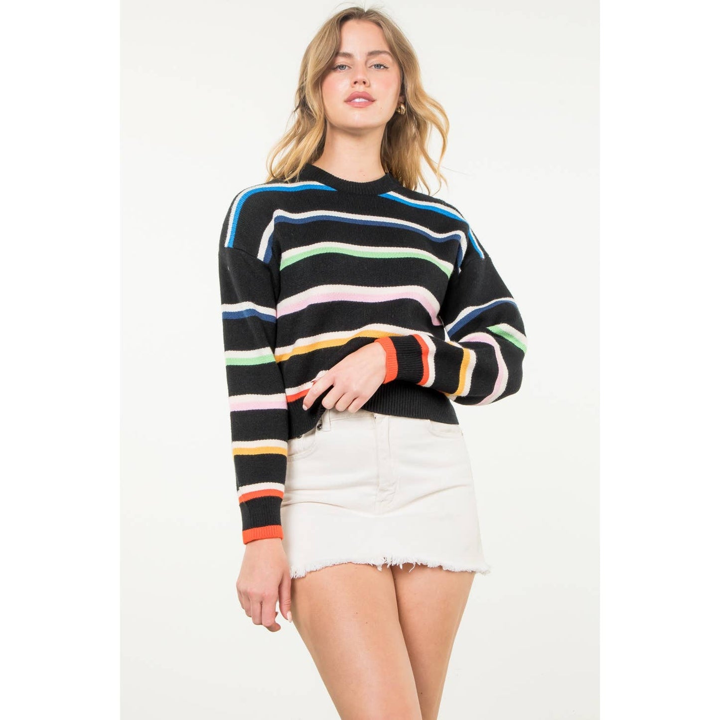 Striped Knit Sweater