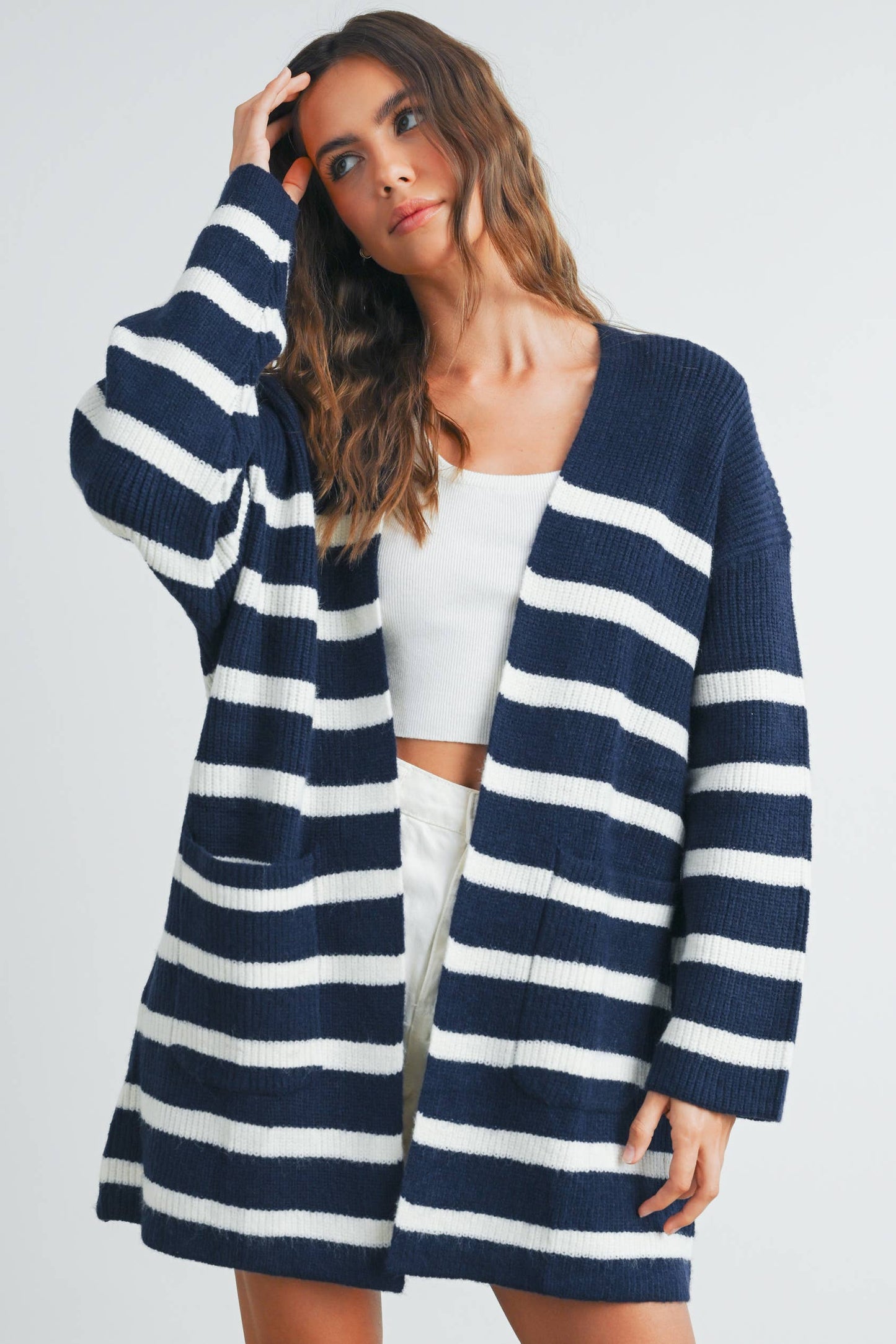 Striped Maxi Cardigan