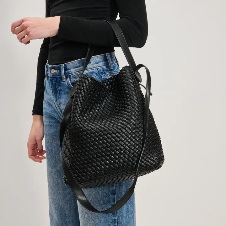 Edith Woven Hobo Bag