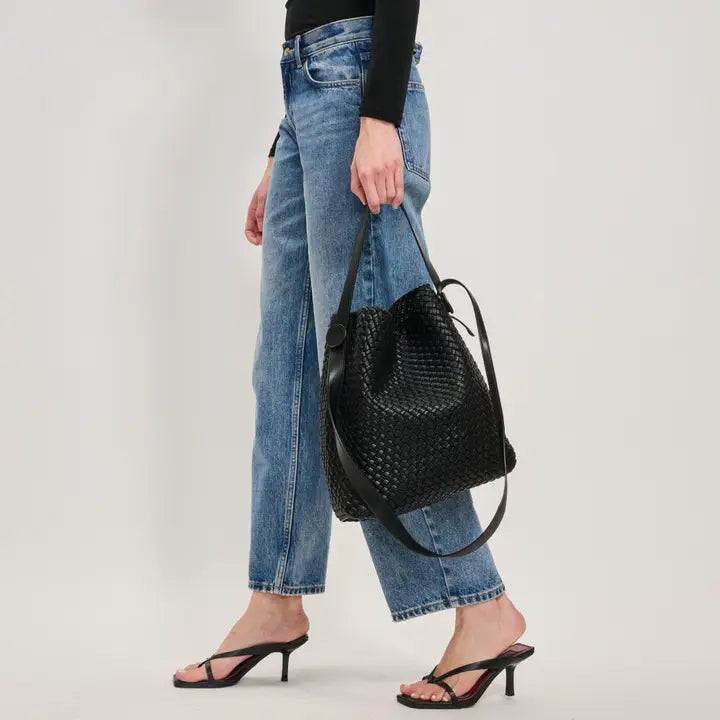 Edith Woven Hobo Bag