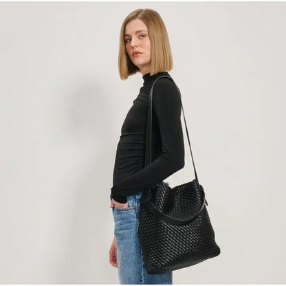 Edith Woven Hobo Bag