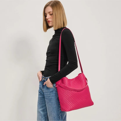 Edith Woven Hobo Bag