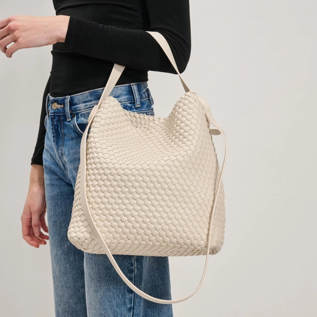 Edith Woven Hobo Bag