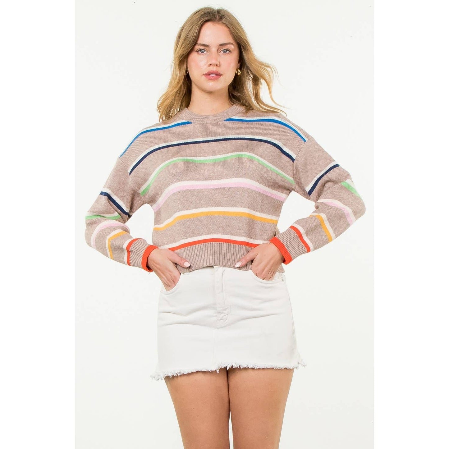 Striped Knit Sweater