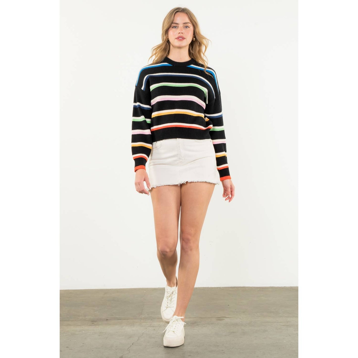 Striped Knit Sweater