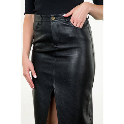 Leather Midi Skirt