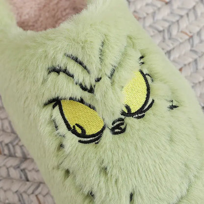 Fuzzy Grinch Slippers