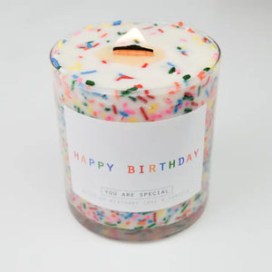 1 Wick Happy Birthday Candle