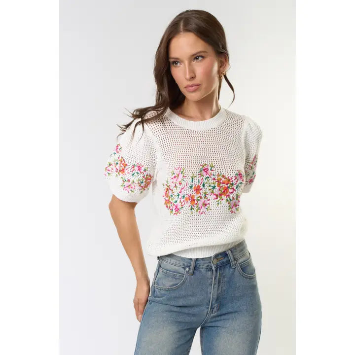 Floral Crochet Top