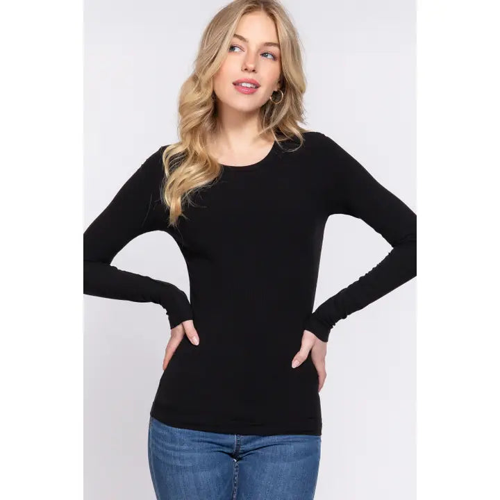 Long Sleeve Crew Neck Top