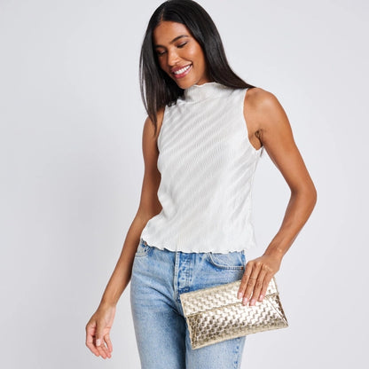 Priscilla Woven Clutch