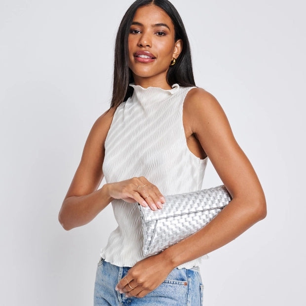 Priscilla Woven Clutch